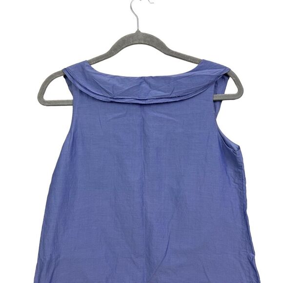 Martin + Osa Womens Silk Blend Tank Top Tiered Square Neckline Lined Blue Size 0 - Picture 5 of 5